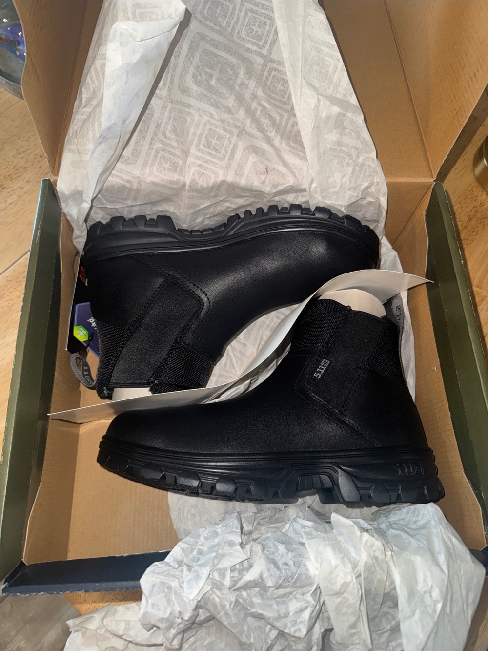 5.11 Tactical Black Slip-On Work Boots
